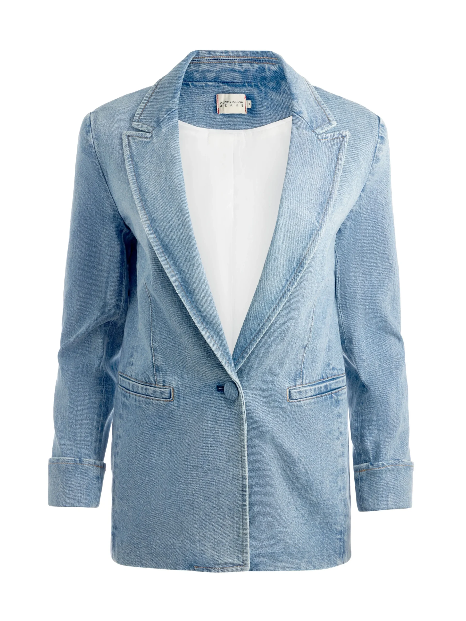 Alice and Olivia JEAN SHOP|VALENTINE'S DAY EDIT*JUSTINE ROLLED CUFF BLAZER