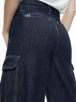 Alice and Olivia JEANS|PANTS*KAL BAGGY CARGO SIDE SLIT JEAN