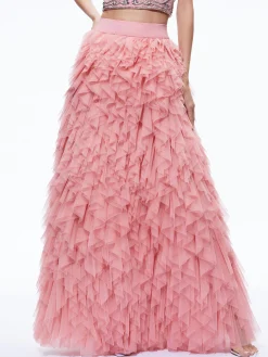 Alice and Olivia SKIRTS*KAL RUFFLE GOWN SKIRT