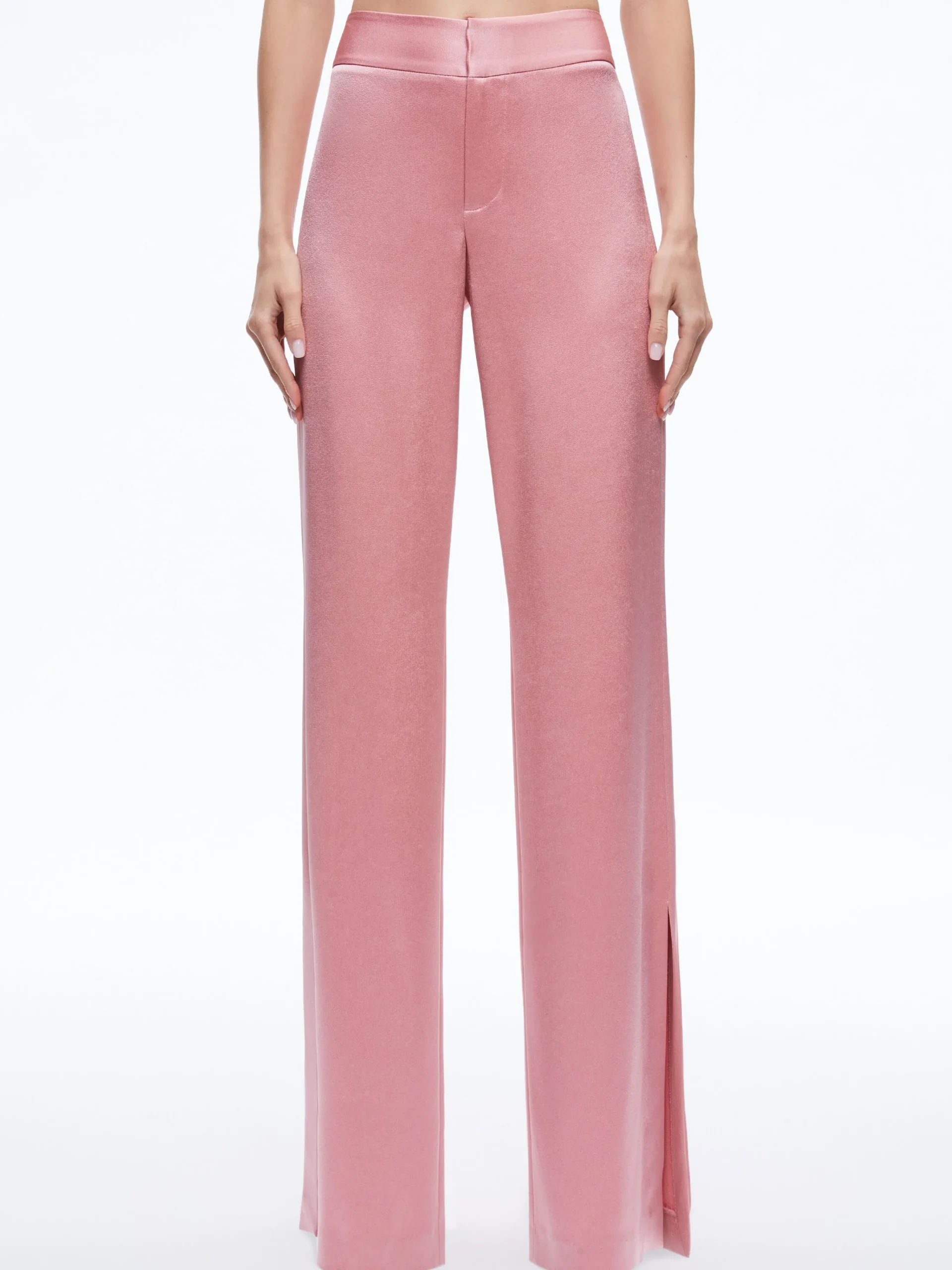 Alice and Olivia MATCHING SETS*KARLEY WRAP BLAZER + JC WIDE LEG SIDE SLIT PANT