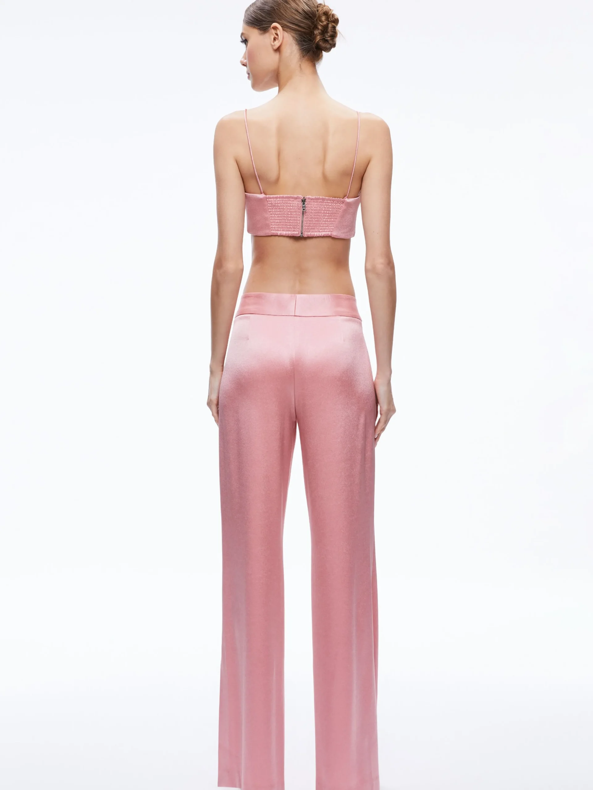 Alice and Olivia MATCHING SETS*KARLEY WRAP BLAZER + JC WIDE LEG SIDE SLIT PANT