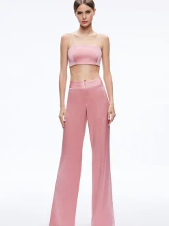 Alice and Olivia MATCHING SETS*KARLEY WRAP BLAZER + JC WIDE LEG SIDE SLIT PANT