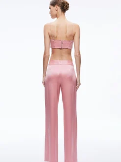 Alice and Olivia MATCHING SETS*KARLEY WRAP BLAZER + JC WIDE LEG SIDE SLIT PANT