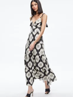Alice and Olivia MAXI|DRESSES*KATARA TWIST TOP TIERED MAXI DRESS