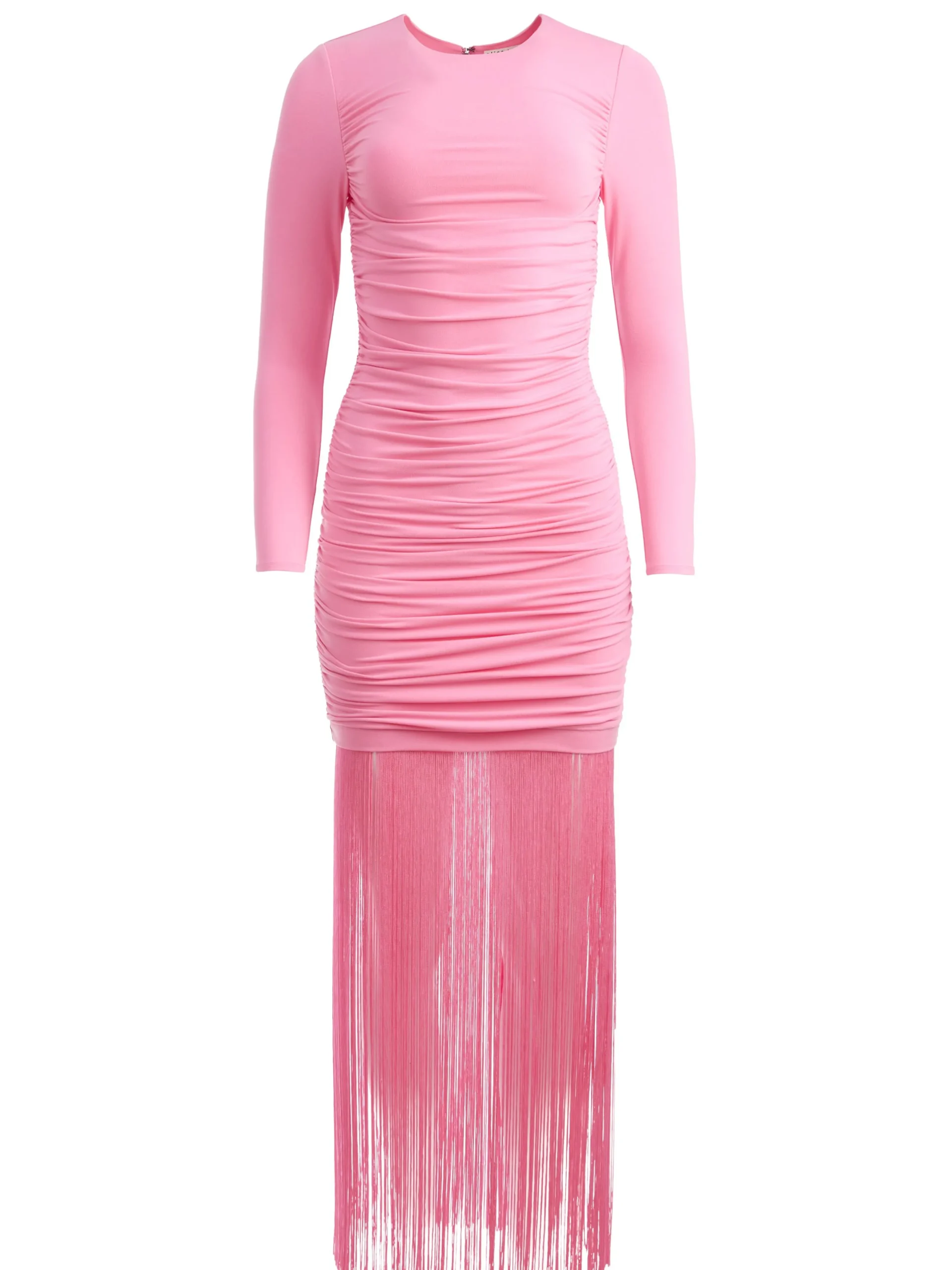 Alice and Olivia MAXI|MINI*KATHERINA LONG SLEEVE DRESS WITH FRINGE