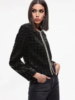Alice and Olivia MATCHING SETS*KIDMAN SEQUIN TWEED JACKET + RUBI SEQUIN TWEED MINI SKIRT