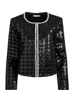 Alice and Olivia MATCHING SETS*KIDMAN SEQUIN TWEED JACKET + RUBI SEQUIN TWEED MINI SKIRT