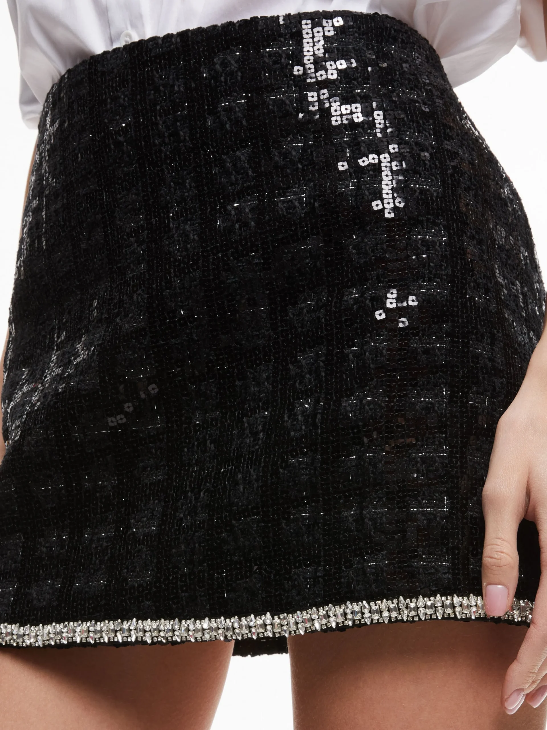 Alice and Olivia MATCHING SETS*KIDMAN SEQUIN TWEED JACKET + RUBI SEQUIN TWEED MINI SKIRT