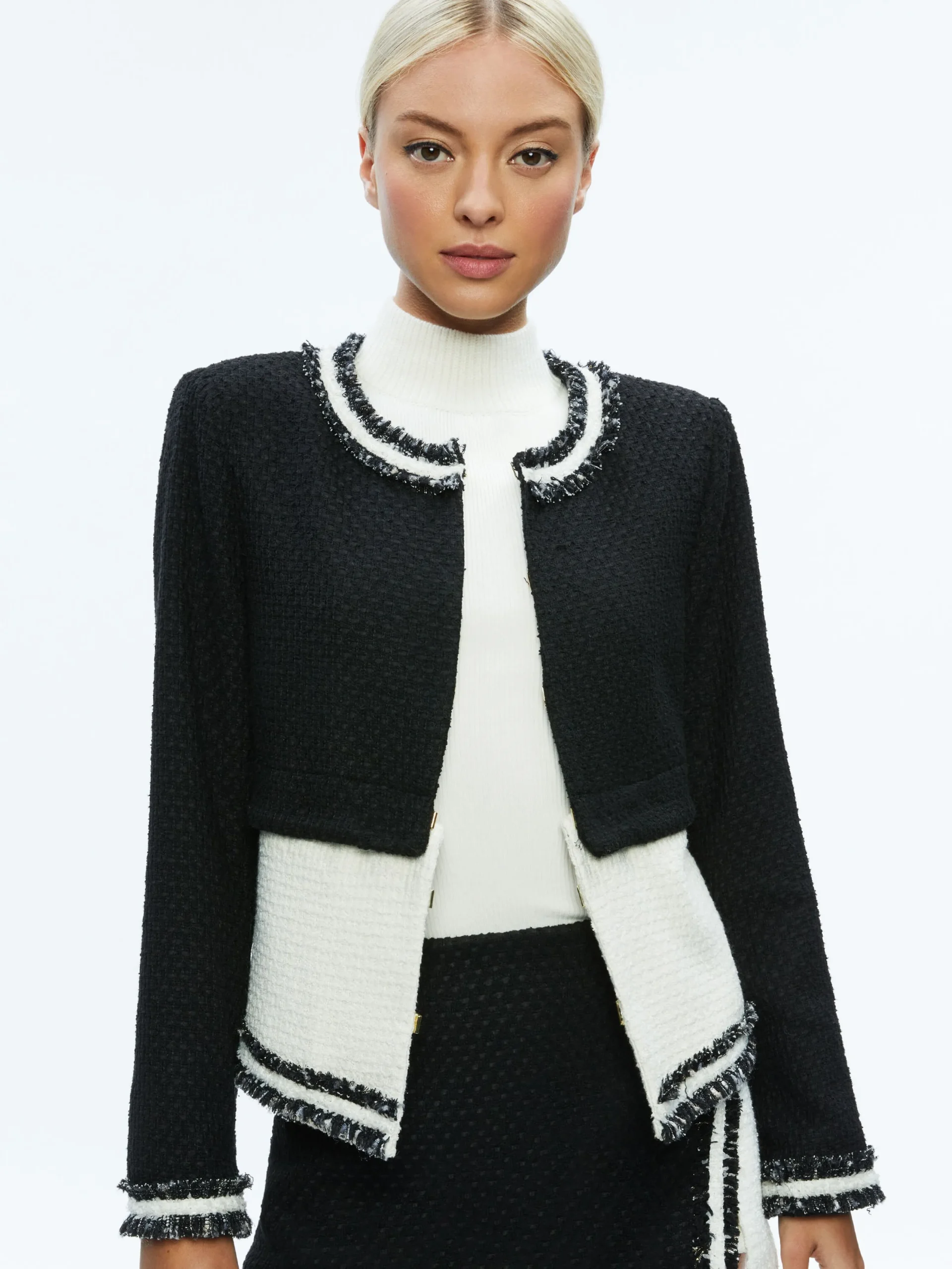 Alice and Olivia ESSENTIALS|THE WORKWEAR EDIT*KIDMAN TWO-FER TWEED JACKET