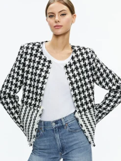 Alice and Olivia ESSENTIALS|JACKETS + COATS*KIDMAN TWO-FER TWEED JACKET