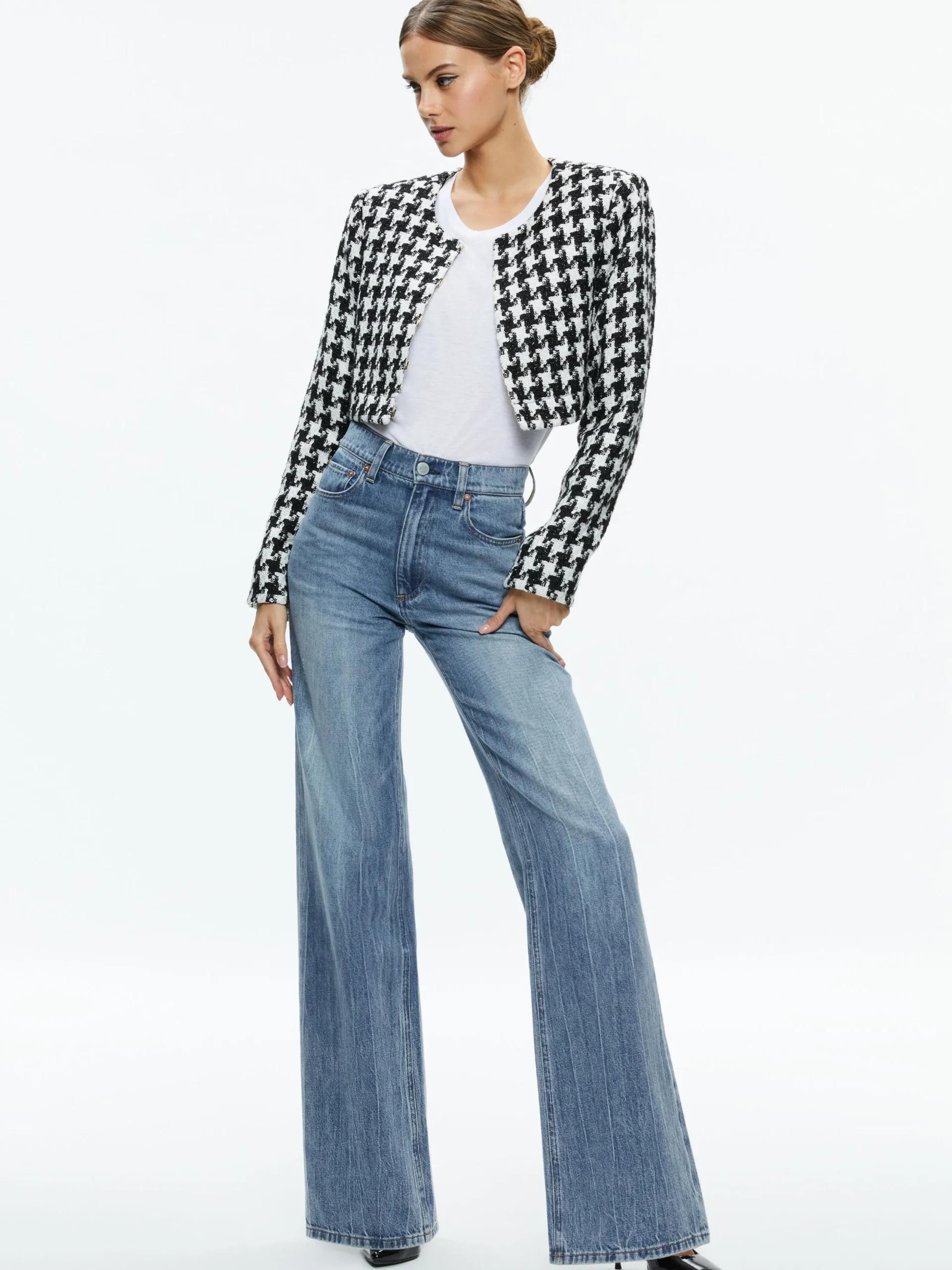 Alice and Olivia ESSENTIALS|JACKETS + COATS*KIDMAN TWO-FER TWEED JACKET