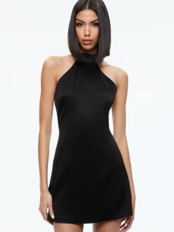 Alice and Olivia MINI|DRESSES*KOI HALTERNECK MINI DRESS