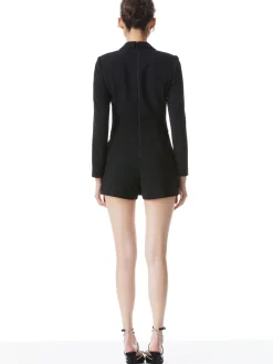 Alice and Olivia ESSENTIALS|THE WORKWEAR EDIT*KYRIE TUXEDO SKORT ROMPER