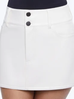 Alice and Olivia STACEY'S FAVORITES|VEGAN LEATHER*LAIKA LOW RISE VEGAN LEATHER MINI SKIRT