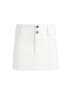 Alice and Olivia STACEY'S FAVORITES|VEGAN LEATHER*LAIKA LOW RISE VEGAN LEATHER MINI SKIRT
