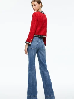 Alice and Olivia MATCHING SETS*LANDON TWEED CROPPED JACKET + RUBI TWEED MINI SKIRT