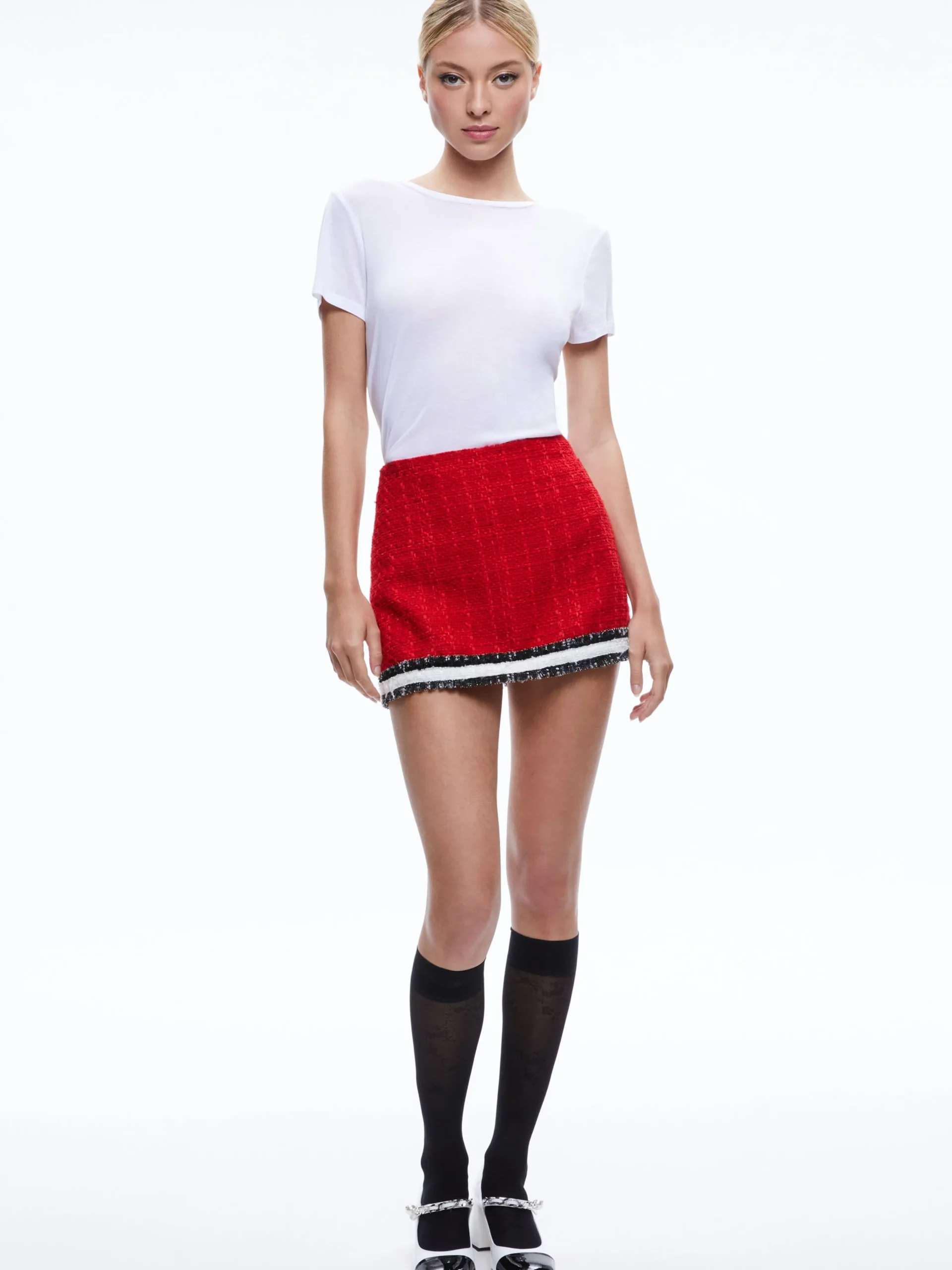 Alice and Olivia MATCHING SETS*LANDON TWEED CROPPED JACKET + RUBI TWEED MINI SKIRT