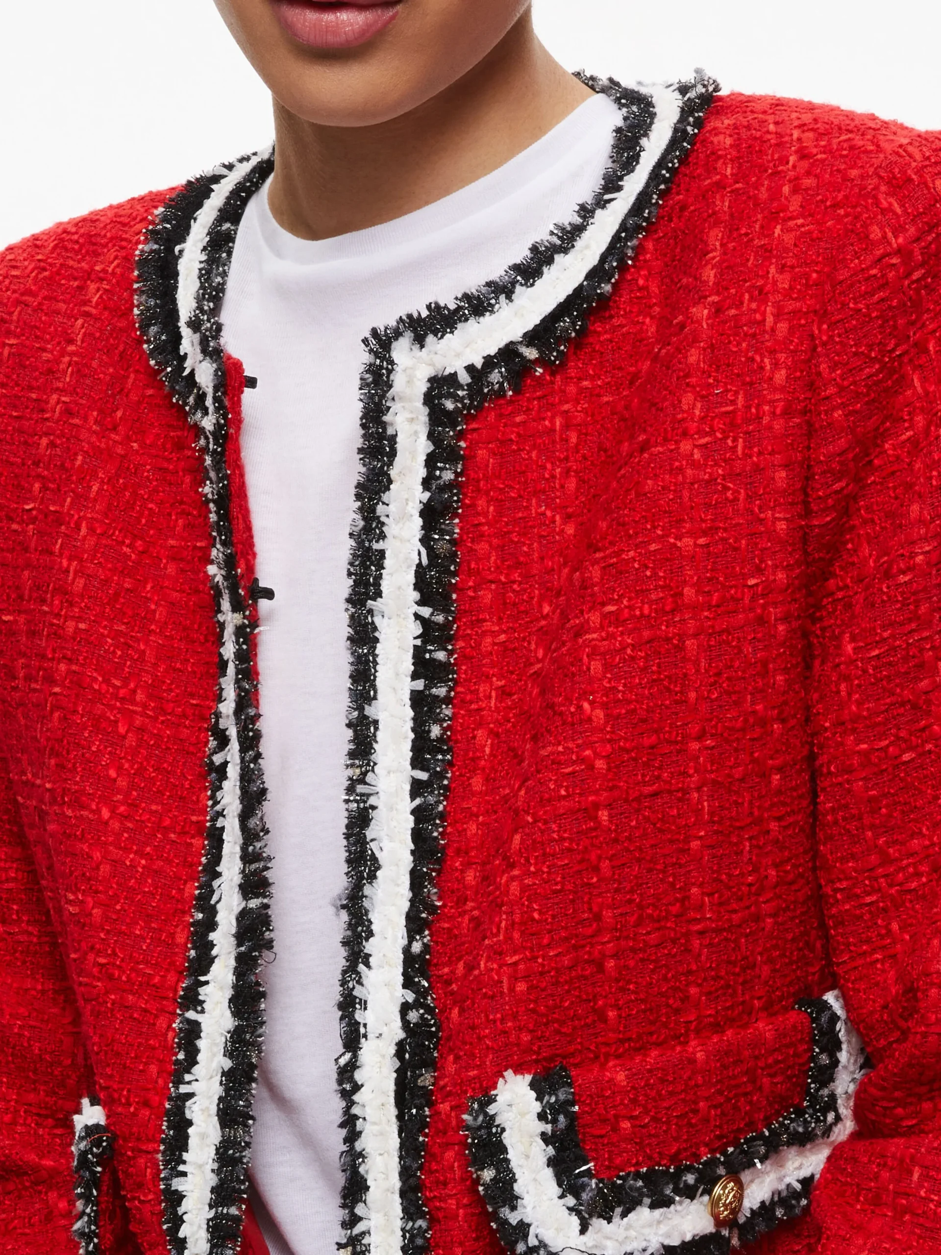 Alice and Olivia MATCHING SETS*LANDON TWEED CROPPED JACKET + RUBI TWEED MINI SKIRT