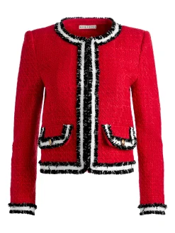 Alice and Olivia MATCHING SETS*LANDON TWEED CROPPED JACKET + RUBI TWEED MINI SKIRT