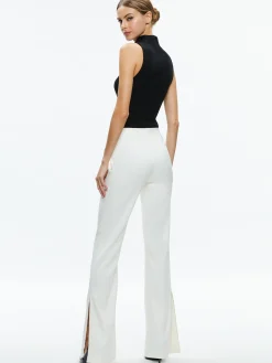 Alice and Olivia PANTS*LARA SIDE SLIT PANT