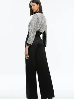 Alice and Olivia STACEY'S FAVORITES|JACKETS + COATS*LARI CRYSTAL EMBELLISHED LEATHER JACKET