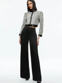 Alice and Olivia STACEY'S FAVORITES|JACKETS + COATS*LARI CRYSTAL EMBELLISHED LEATHER JACKET