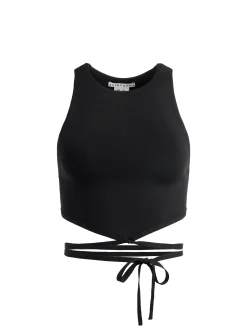 Alice and Olivia TOPS*LATIA STRAPPY TIE WAIST KNIT TANK
