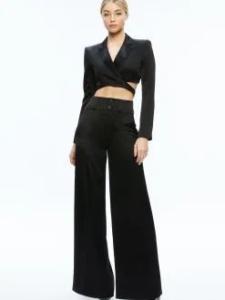 Alice and Olivia SUITS|TOPS*LEONE CROPPED WRAP BLAZER