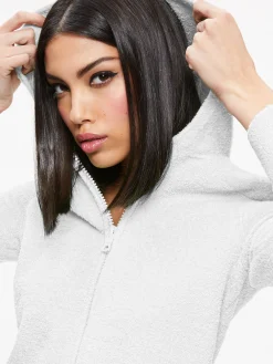 Alice and Olivia SWEATERS|TOPS*LIDELL CROPPED ZIP UP HOODIE