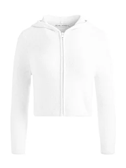 Alice and Olivia SWEATERS|TOPS*LIDELL CROPPED ZIP UP HOODIE