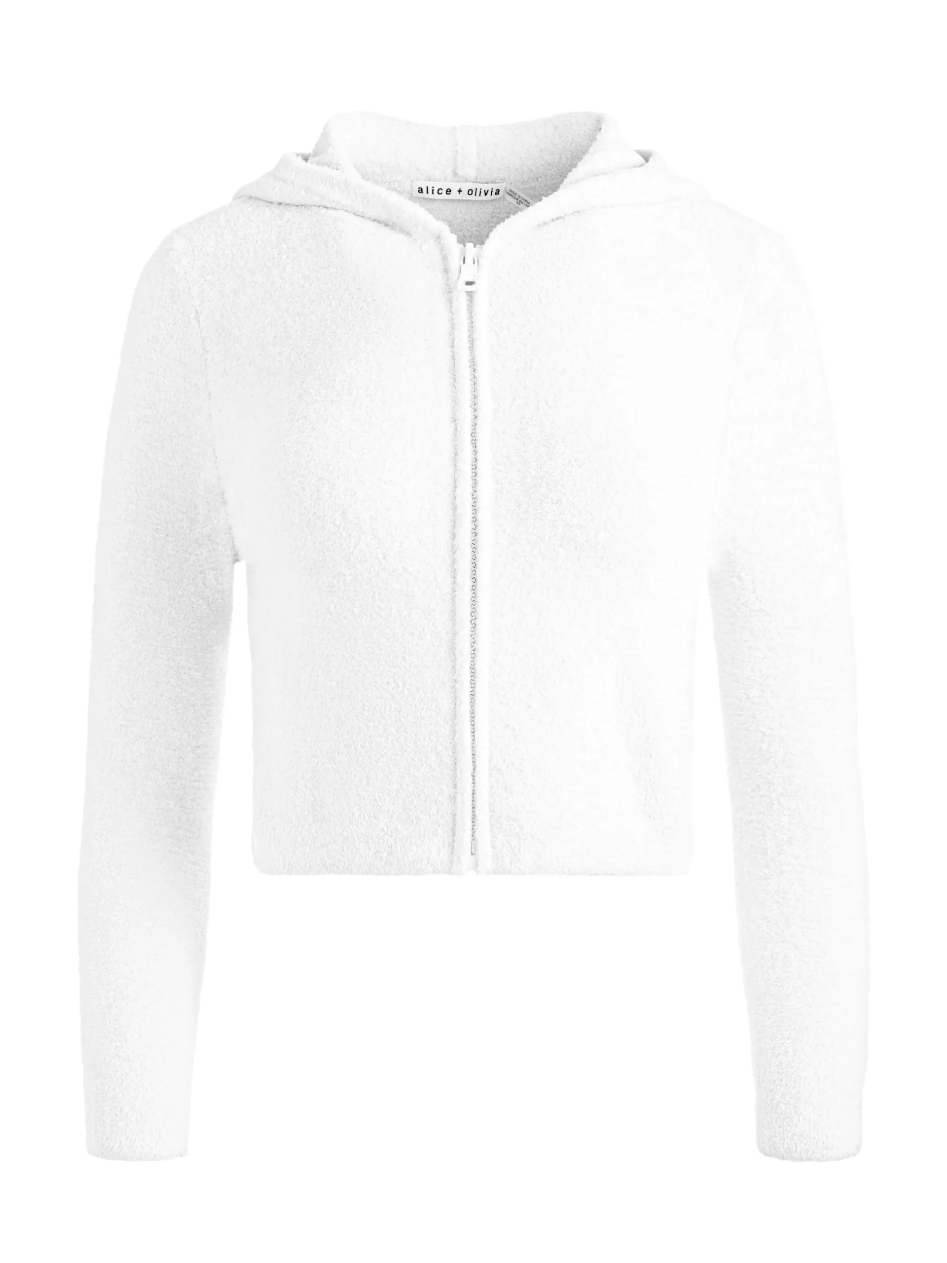 Alice and Olivia SWEATERS|TOPS*LIDELL CROPPED ZIP UP HOODIE