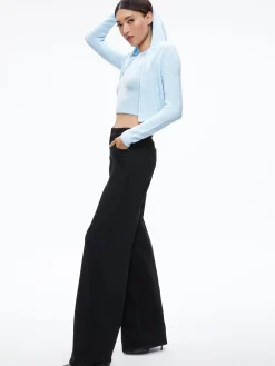 Alice and Olivia MATCHING SETS*LIDELL CROPPED ZIP UP HOODIE + AMITY SLEEVELESS CROPPED TANK