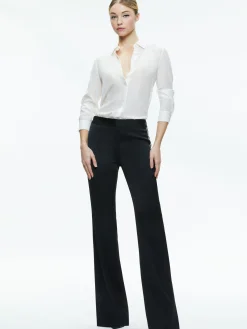 Alice and Olivia PANTS*LIVI EMBELLISHED SIDE STRIPE PANT