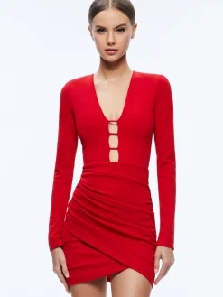 Alice and Olivia MINI|DRESSES*LOMA CUT OUT MINI DRESS