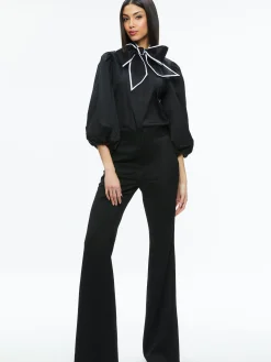 Alice and Olivia ESSENTIALS|THE WORKWEAR EDIT*LOU BOW BUTTON DOWN