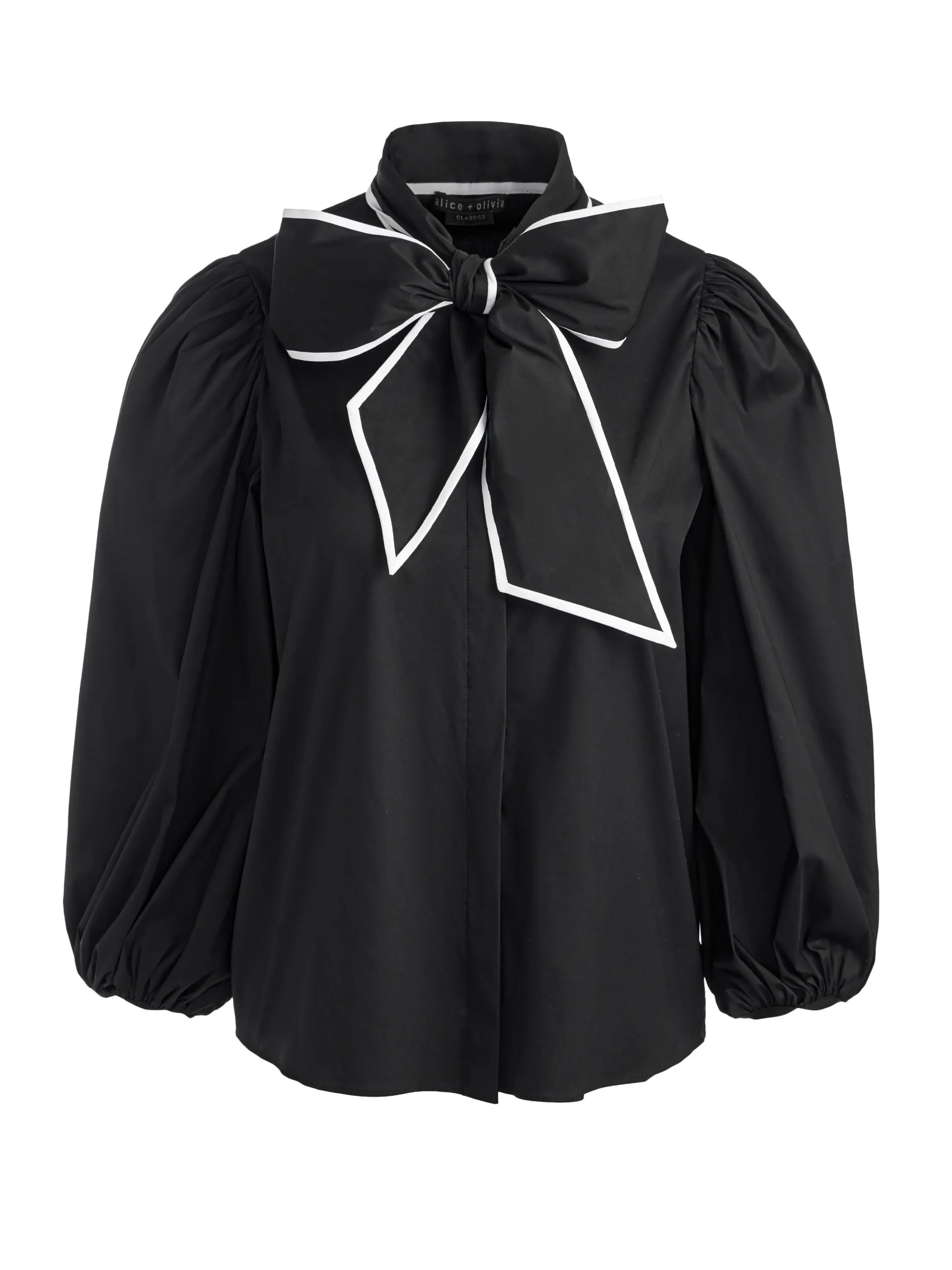 Alice and Olivia ESSENTIALS|THE WORKWEAR EDIT*LOU BOW BUTTON DOWN