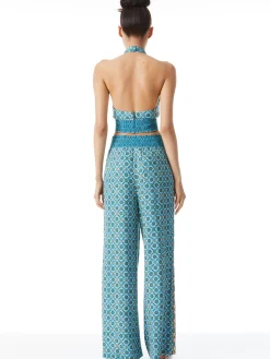 Alice and Olivia TOPS*LYNDON CROSS FRONT HALTER TOP