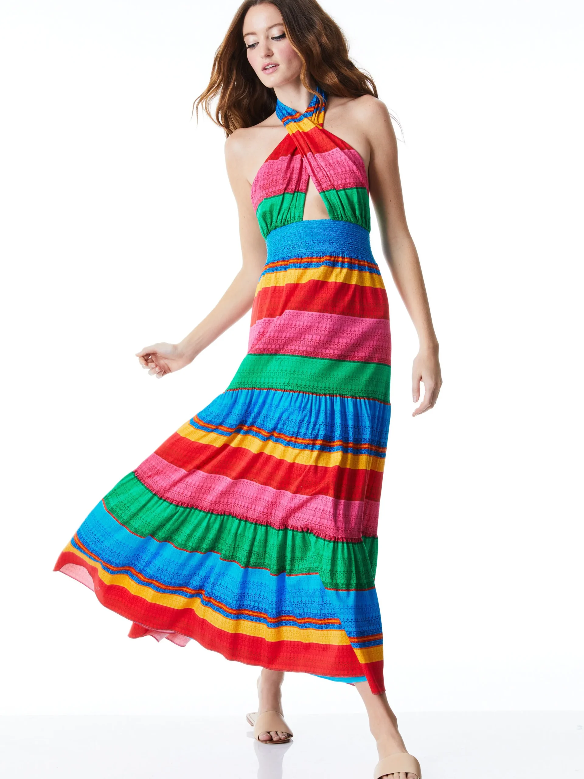 Alice and Olivia MAXI|DRESSES*LYNDON CROSS FRONT MAXI DRESS