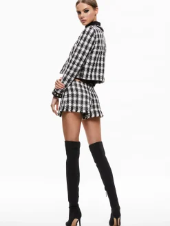 Alice and Olivia ESSENTIALS|SHORTS*MACE TWEED MINI SKORT