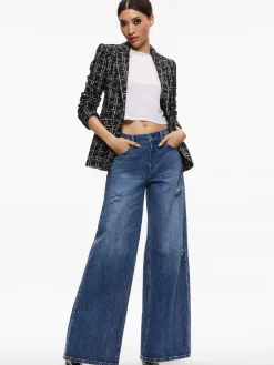Alice and Olivia JACKETS + COATS*MACEY FITTED NOTCH COLLAR BLAZER