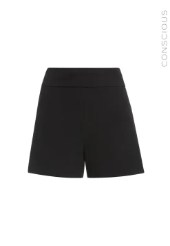 Alice and Olivia MATCHING SETS*MACEY FITTED NOTCH COLLAR BLAZER + DONALD HIGH WAIST SHORT- BLACK
