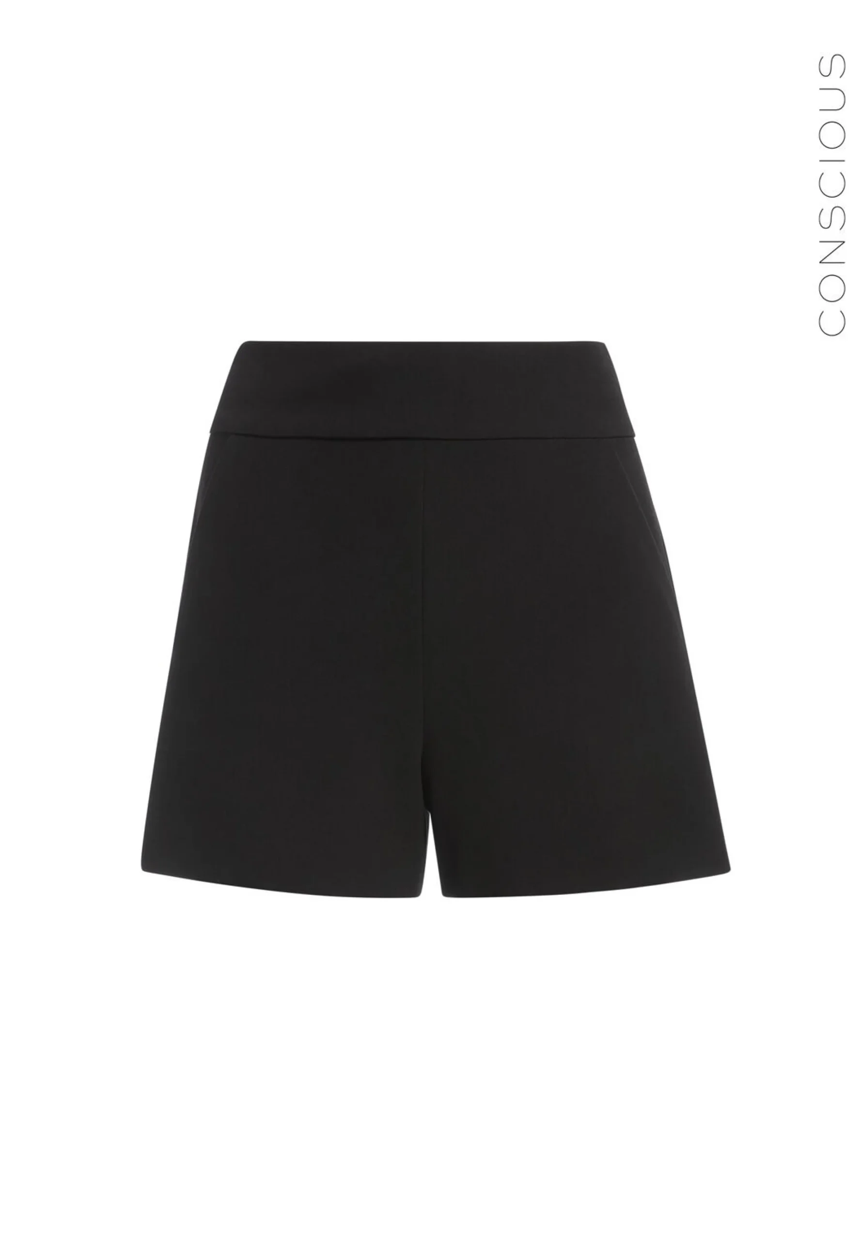 Alice and Olivia MATCHING SETS*MACEY FITTED NOTCH COLLAR BLAZER + DONALD HIGH WAIST SHORT- BLACK