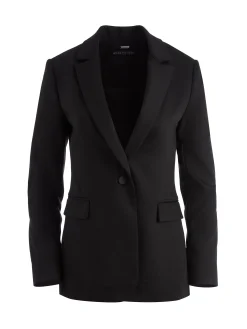 Alice and Olivia MATCHING SETS*MACEY FITTED NOTCH COLLAR BLAZER + DONALD HIGH WAIST SHORT- BLACK