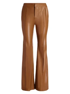 Alice and Olivia MATCHING SETS*MACEY FITTED VEGAN LEATHER BLAZER + DANETTE VEGAN LEATHER SPLIT HEM TROUSERS