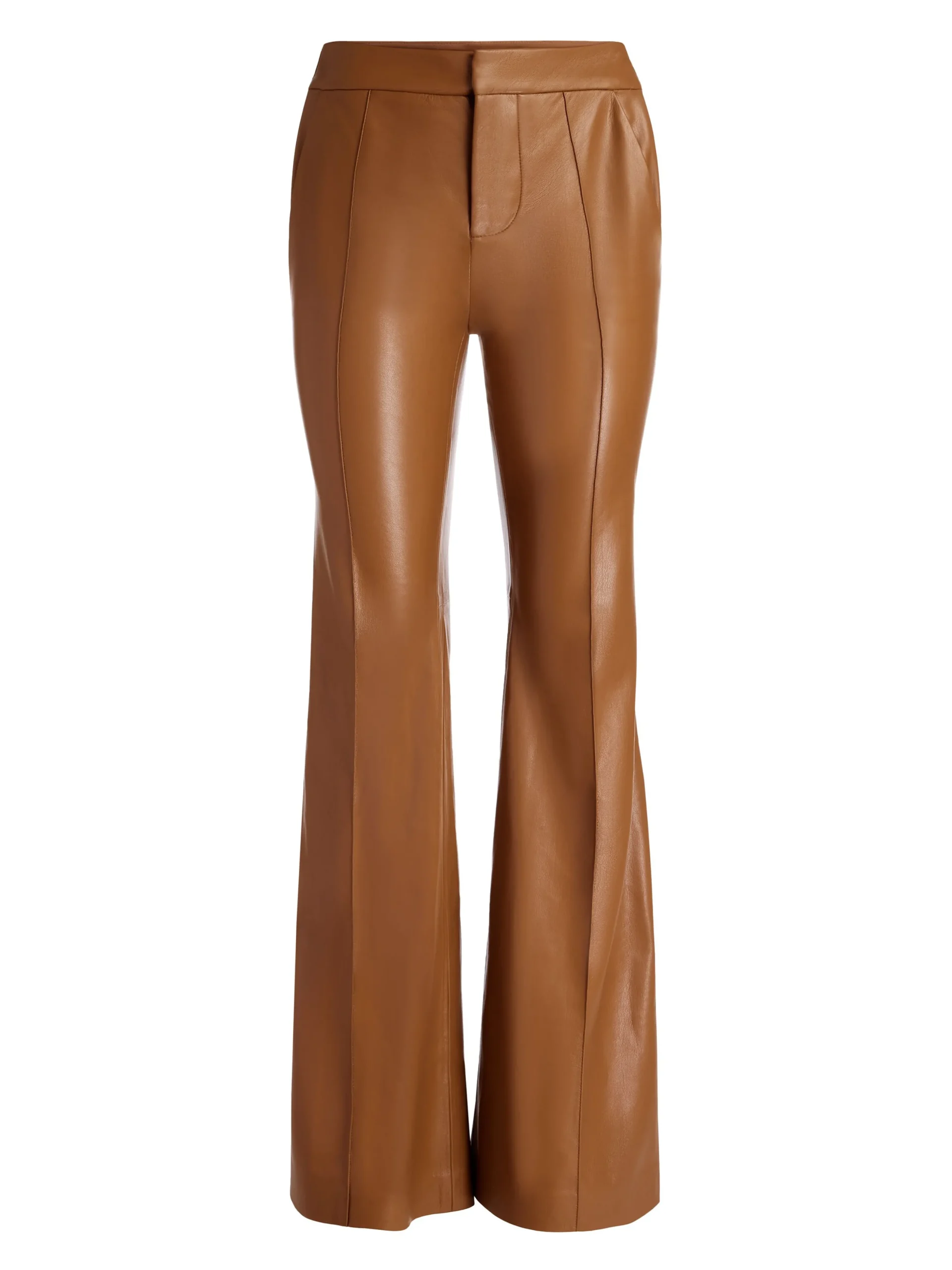Alice and Olivia MATCHING SETS*MACEY FITTED VEGAN LEATHER BLAZER + DANETTE VEGAN LEATHER SPLIT HEM TROUSERS