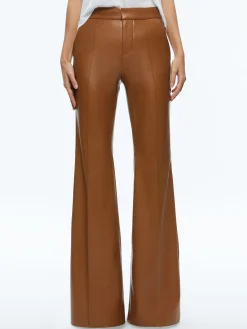 Alice and Olivia MATCHING SETS*MACEY FITTED VEGAN LEATHER BLAZER + DANETTE VEGAN LEATHER SPLIT HEM TROUSERS