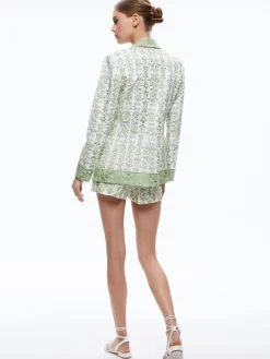Alice and Olivia SUITS|JACKETS + COATS*MACEY NOTCH COLLAR FITTED BLAZER