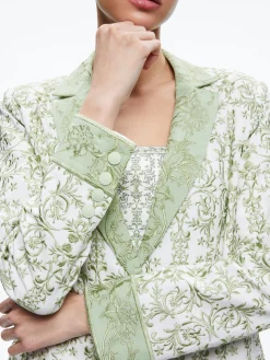 Alice and Olivia MATCHING SETS*MACEY NOTCH COLLAR FITTED BLAZER + DONALD HIGH WAISTED SHORT