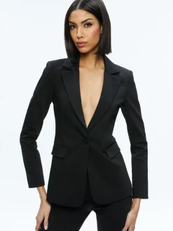 Alice and Olivia ESSENTIALS|THE WORKWEAR EDIT*MACEY SLIT SLEEVE BLAZER