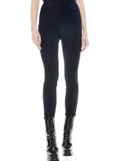 Alice and Olivia PANTS*MADDOX SIDE ZIP SUEDE LEGGING